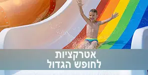 ילד גולש במגלשה
