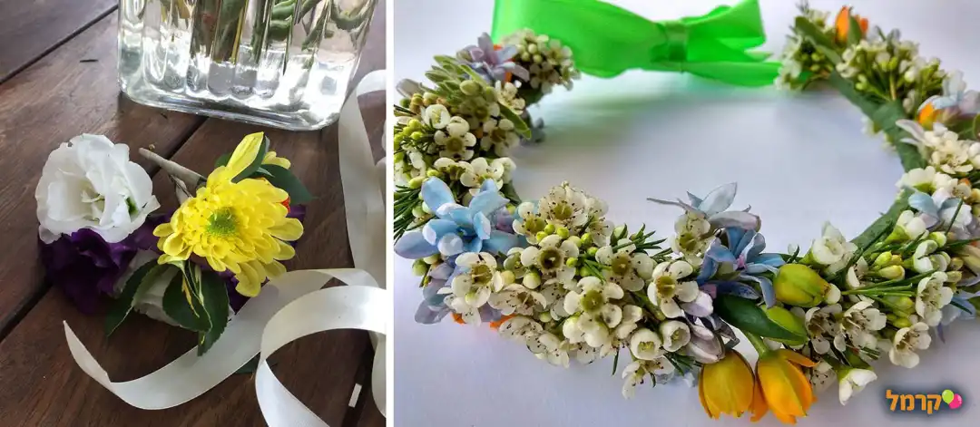 רווה בפרחים