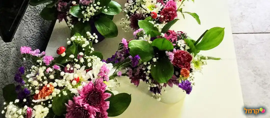 רווה בפרחים