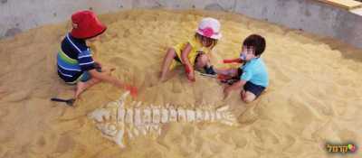 ילדים בארגז חול בפארק יטבתה