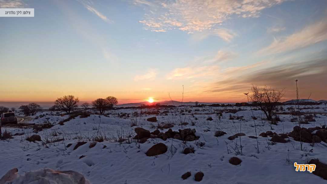 הר החרמון בזמן שקיעה