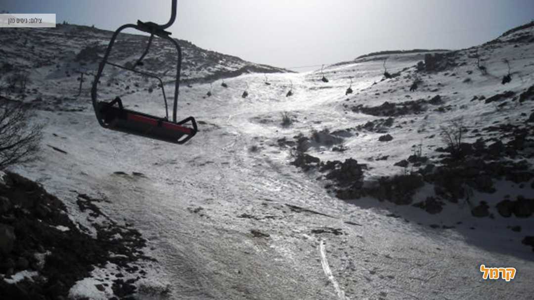 הרכבל והרי החרמון המושלגים
