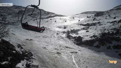 הרכבל והרי החרמון המושלגים