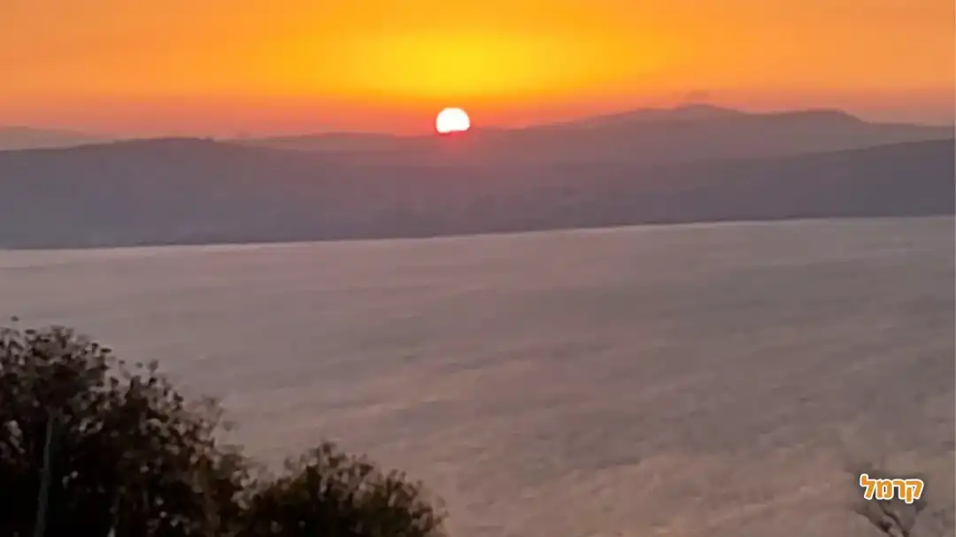 שקיעה מעל הכנרת