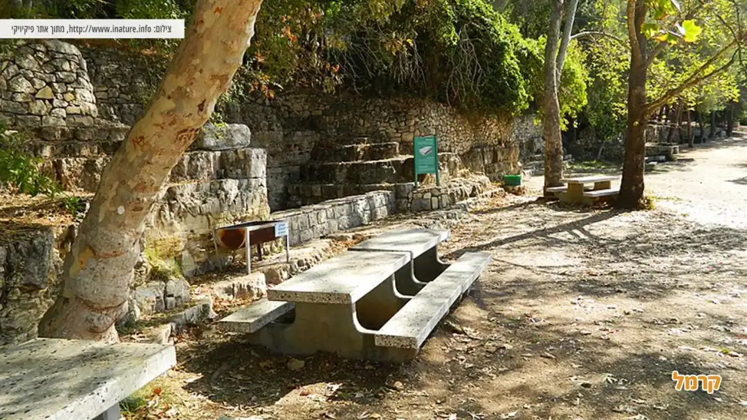 שולחנות פיקניק במסלול עין חמד